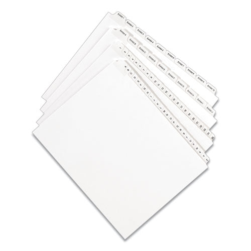 Image of Avery® 01704 Preprinted Legal Exhibit Side Tab Index Dividers, Allstate Style, 25-Tab, 76 To 100, 11 X 8.5, White, 1 Set, (1704)