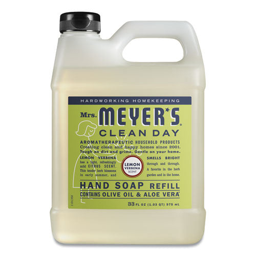 Image of Mrs. Meyer's® 373219 Clean Day Liquid Hand Soap Refill, Lemon Verbena Scent, 33 oz