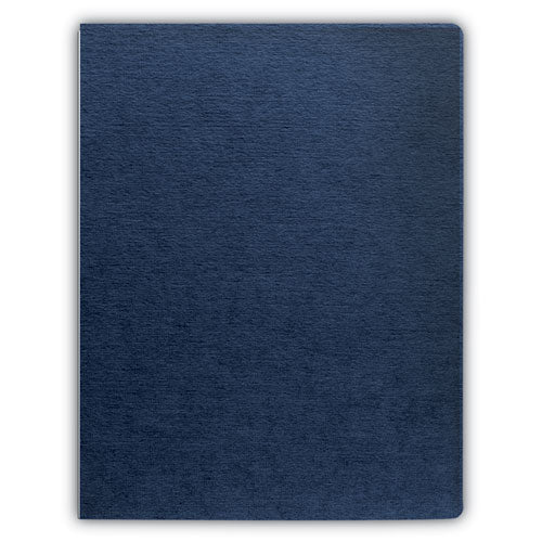 Image of Fellowes® 52113 Expressions Linen Texture Presentation Covers for Binding Systems, Paper, Round Corners, 11.25 x 8.75, Navy, 200/Pack