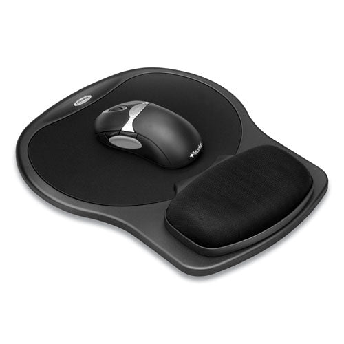 Image of Fellowes® 93730 Easy Glide Gel Mouse Pad with Wrist Rest, 10 x 12, Black