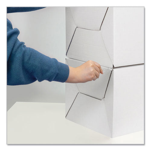 Image of Bankers Box® 00311 STOR/DRAWER STEEL PLUS Extra Space-Savings Storage Drawers, Letter-Size Files, 14" x 25.5" x 11.5", White/Blue, 6/Carton