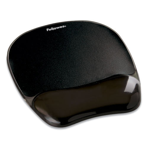Image of Fellowes® 9112101 Gel Crystals Mouse Pad with Wrist Rest, 7.87 x 9.18, Black