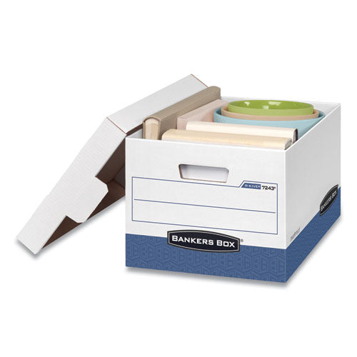 Image of Bankers Box® 0724314 R-Kive Heavy-Duty Storage Boxes, Letter/legal Files, 12" X 16.5" X 10.38", White, 20/carton