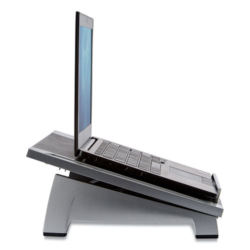 Image of Fellowes® 8032001 Office Suites Laptop Riser, 15.13" X 11.38" X 4.5" To 6.5", Black/silver, Supports 10 Lbs