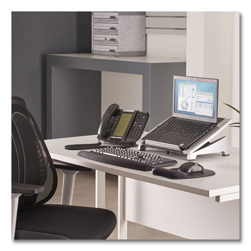 Image of Fellowes® 8032001 Office Suites Laptop Riser, 15.13" X 11.38" X 4.5" To 6.5", Black/silver, Supports 10 Lbs