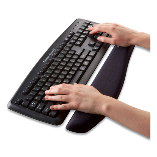 Image of Fellowes® 9252301 PlushTouch Keyboard Wrist Rest with FoamFusion Technology, 18.12 x 3.19, Graphite