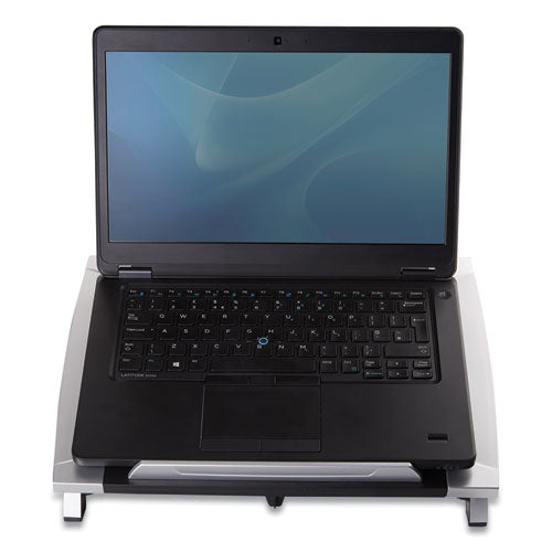 Image of Fellowes® 8032001 Office Suites Laptop Riser, 15.13" X 11.38" X 4.5" To 6.5", Black/silver, Supports 10 Lbs