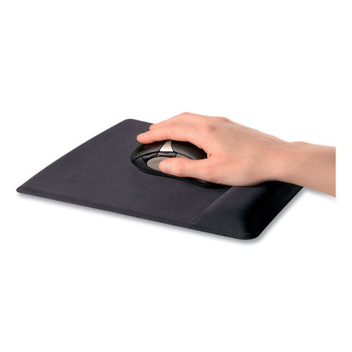 Image of Fellowes® 9181201 Ergonomic Memory Foam Wrist Support with Attached Mouse Pad, 8.25 x 9.87, Black