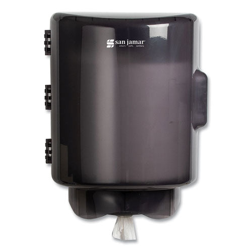 Image of San JamarÂ® Adjustable Center Pull Towel Dispenser, 10.75 X 10.25 X 13.25, Black Pearl
