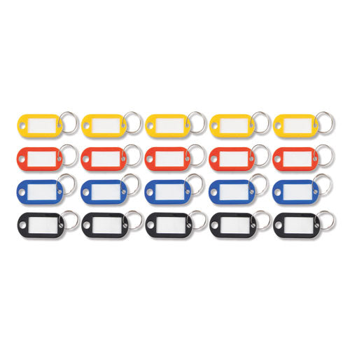Image of Advantus KEY98007 Key Tags Label Window, 0.88 X 0.19 X 2, Assorted, 20/pack