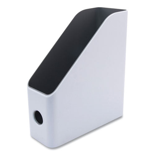 Image of Advantus 37521 Fusion Magazine File, 4.25 X 9.5 X 12, White/gray