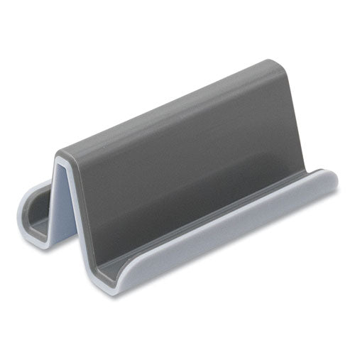 Image of Advantus 37523 Fusion Double-Sided Business Card Holder, Holds 2.25 X 4 Cards, Polypropylene, Gray/white