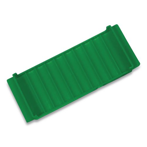 Image of CONTROLTEK® 560562 Stackable Plastic Coin Tray, Accommodates $50 in Dimes, 3.75" x 11.5" x 1.5", Green