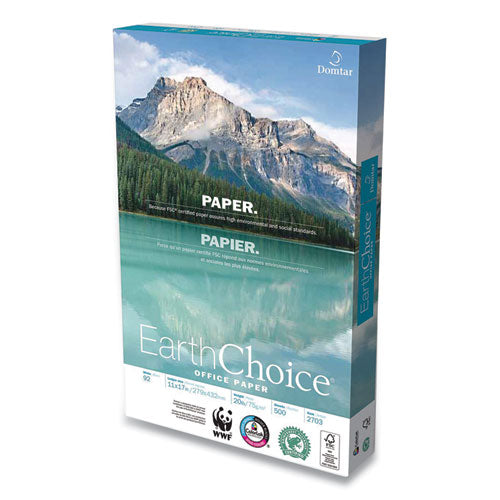 Image of Domtar 2703 EarthChoice Office Paper, 92 Bright, 20 lb Bond Weight, 11 x 17, White, 500/Ream