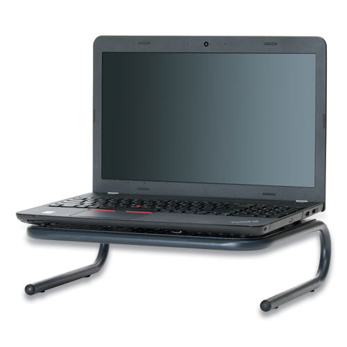 Image of Mind Reader 2METMONST-BLK Metal Monitor Stand Riser for Computer, 14.88" x 11.33" x 4.21", Black, Supports 44 lbs