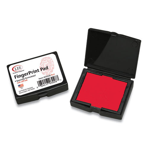Image of LEE 03028 Inkless Fingerprint Pad, 2.25" x 1.75", Red