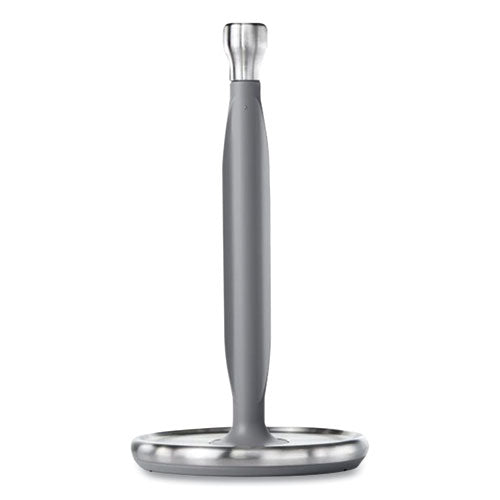 Image of OXO 13245000 Good Grips Steady Paper Towel Holder, Stainless Steel, 8.1 X 7.8 X 14.5, Gray/silver