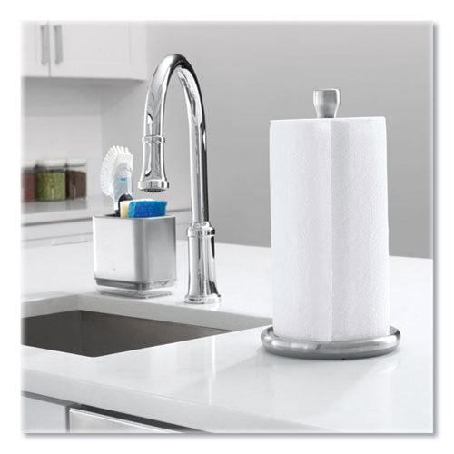 Image of OXO 13245000 Good Grips Steady Paper Towel Holder, Stainless Steel, 8.1 X 7.8 X 14.5, Gray/silver