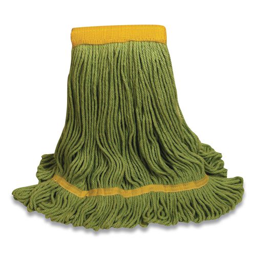Image of O'Dell® 1400M/GR 1400 Series Mop Head, Cotton/rayon/synthetic Blend, Medium, 5" Headband, Green