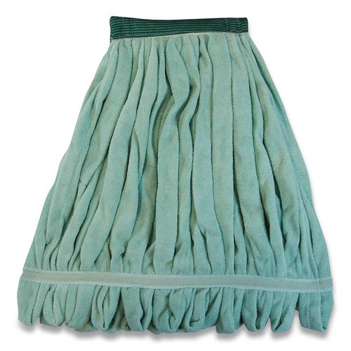 Image of O'DellÂ® Echofiber Microfiber Loop Mop, Medium, Split Microfiber, 14" X 14", 1.5" Headband, Green