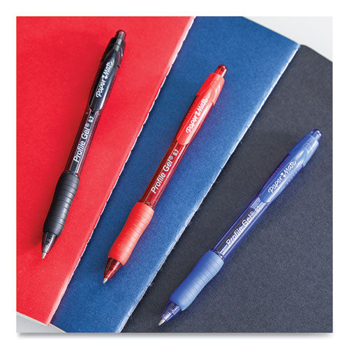Image of Paper Mate® 2095469 Profile Gel Pen, Retractable, Medium 0.7 Mm, Assorted Ink And Barrel Colors, 4/pack