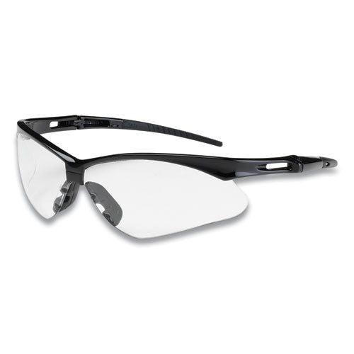 Image of Bouton® 250-AN-10111 Anser Optical Safety Glasses, Black Half Frame, Clear Dual Anti-Fog Lens