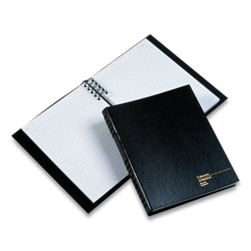 Image of Blueline® A7963C.01 Accountpro Records Register Book, Black Cover, 9.5 X 6 Sheets, 300 Sheets/book