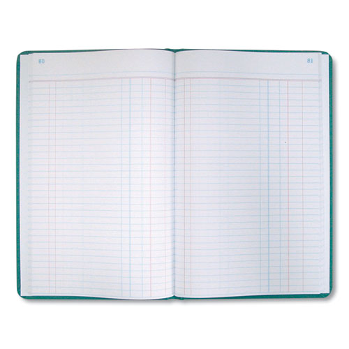 Image of National® A66500J Tuff Series Accounting Journal, Single-Page 8-Column Accounting Format, Green Cover, 12 X 7.5 Sheets, 500 Sheets/book