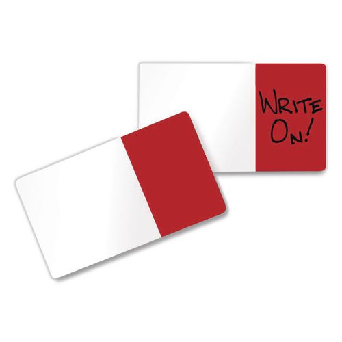 Image of Redi-Tag® 76801 Easy-To-Read Self-Stick Index Tabs, 0.43" Wide, Red, 50/pack