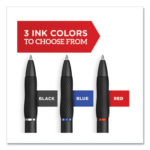 Image of Sharpie® S-Gel 2096180 S-GEL HIGH-PERFORMANCE GEL PEN, RETRACTABLE, MEDIUM 0.7 MM, BLACK INK, BLACK BARREL, 36/PACK