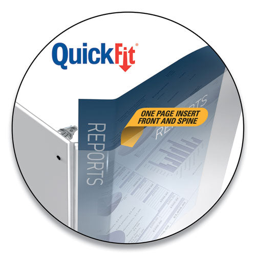 Image of Stride 8701-01 Quickfit D-Ring View Binder, 3 Rings, 1" Capacity, 11 X 8.5, Black