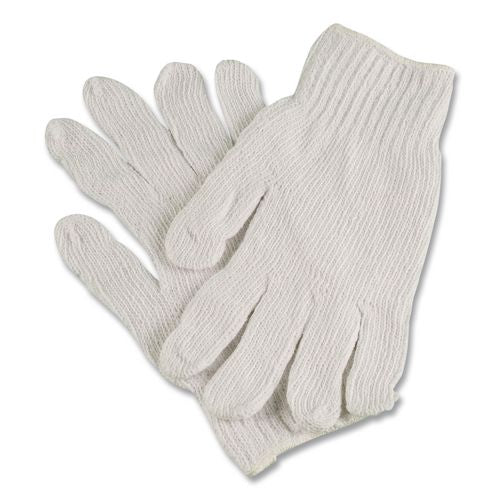 Image of AMBITEX® CTPS400MD/NLW PRO CTPS400/NLW Series Natural White String Knit Gloves, Reversible, Medium, White, 12 Pairs