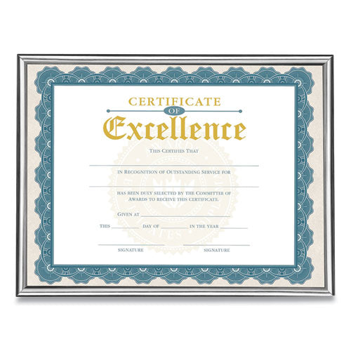Image of Victory Light VS4503B.811S U-Channel Document Frame, 8.5 X 11, Silver