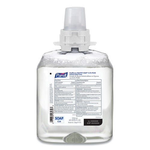 Image of PURELL® 5178-04 Healthcare HEALTHY SOAP 0.5% PCMX Antimicrobial Foam Refill, For CS4 Dispensers, Fragrance-Free, 1,250 mL, 4/Carton