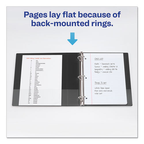 Image of Avery® 17024 Durable View Binder With Durahinge And Slant Rings, 3 Rings, 1.5" Capacity, 11 X 8.5, Blue