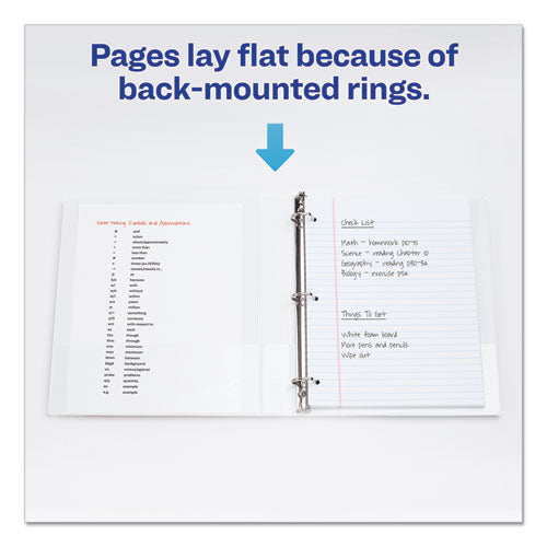 Image of Avery® 16500 Legal Durable View Binder With Round Rings, 3 Rings, 1" Capacity, 14 X 8.5, White
