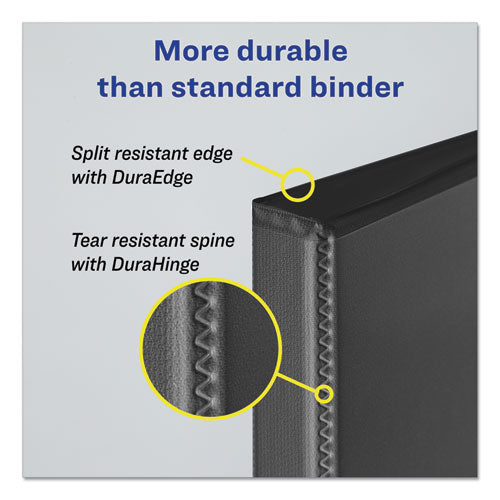 Image of Avery® 17024 Durable View Binder With Durahinge And Slant Rings, 3 Rings, 1.5" Capacity, 11 X 8.5, Blue