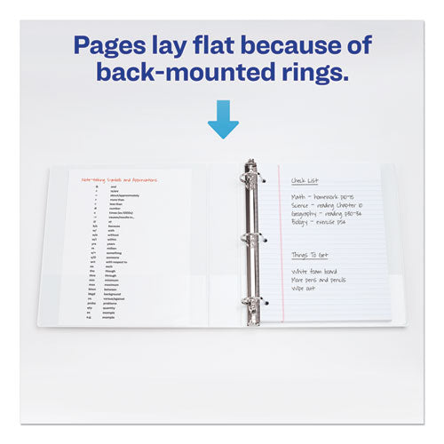 Image of Avery® 17042 Durable View Binder With Durahinge And Slant Rings, 3 Rings, 3" Capacity, 11 X 8.5, White