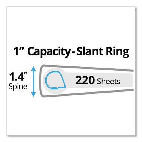 Image of Avery® 27251 Durable Non-View Binder With Durahinge And Slant Rings, 3 Rings, 1" Capacity, 11 X 8.5, Blue
