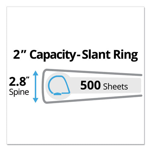 Image of Avery® 27551 Durable Non-View Binder With Durahinge And Slant Rings, 3 Rings, 2" Capacity, 11 X 8.5, Blue
