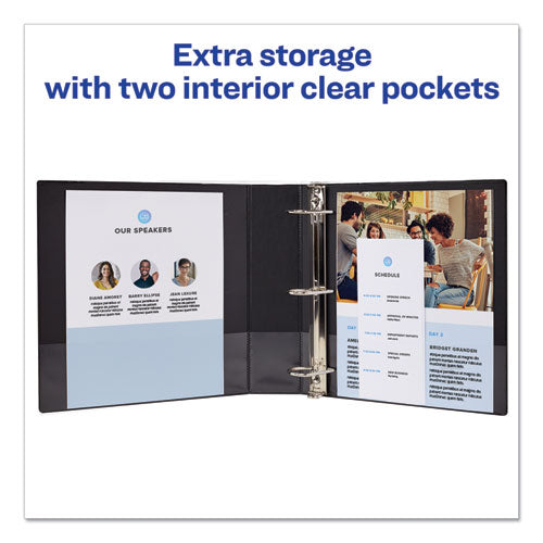 Image of Avery® 27551 Durable Non-View Binder With Durahinge And Slant Rings, 3 Rings, 2" Capacity, 11 X 8.5, Blue