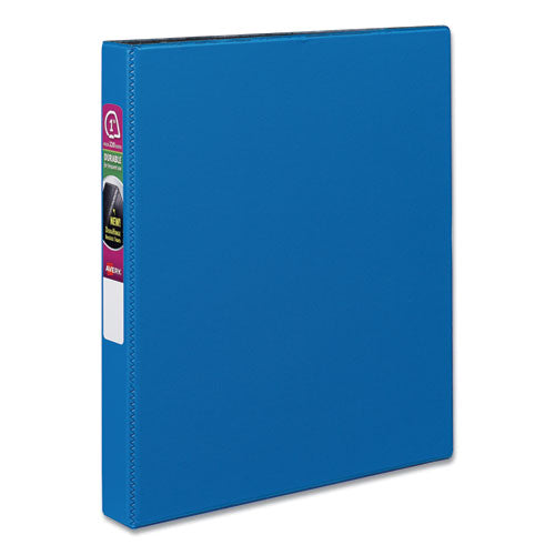 Image of Avery® 27251 Durable Non-View Binder With Durahinge And Slant Rings, 3 Rings, 1" Capacity, 11 X 8.5, Blue