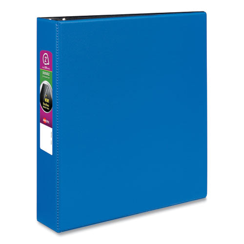 Image of Avery® 27551 Durable Non-View Binder With Durahinge And Slant Rings, 3 Rings, 2" Capacity, 11 X 8.5, Blue