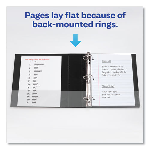 Image of Avery® 27651 Durable Non-View Binder With Durahinge And Slant Rings, 3 Rings, 3" Capacity, 11 X 8.5, Blue