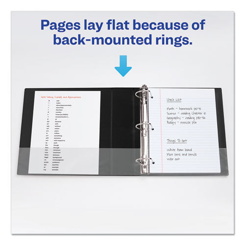 Image of Avery® 27650 Durable Non-View Binder With Durahinge And Slant Rings, 3 Rings, 3" Capacity, 11 X 8.5, Black