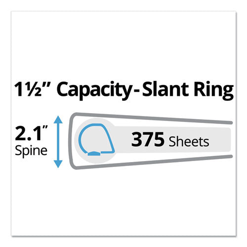 Image of Avery® 27353 Durable Non-View Binder With Durahinge And Slant Rings, 3 Rings, 1.5" Capacity, 11 X 8.5, Green
