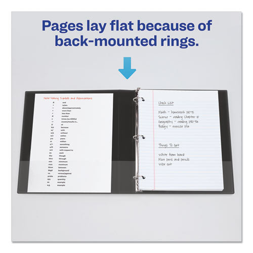 Image of Avery® AVE27257 Mini Size Durable Non-View Binder With Round Rings, 3 Rings, 1" Capacity, 8.5 X 5.5, Black