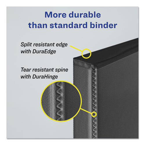 Image of Avery® 27650 Durable Non-View Binder With Durahinge And Slant Rings, 3 Rings, 3" Capacity, 11 X 8.5, Black