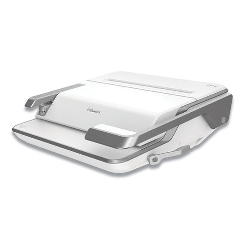 Image of Fellowes® 5603001 Lyra 3-In-1 Binding Center, 300 Sheets, 16.63 X 15.62 X 6.03, White/gray