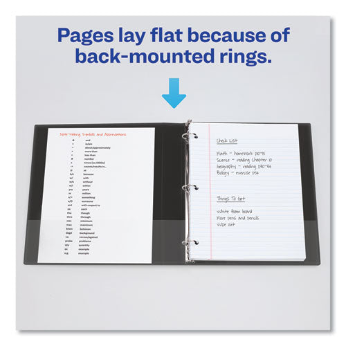 Image of Avery® 03401 Economy Non-View Binder With Round Rings, 3 Rings, 1.5" Capacity, 11 X 8.5, Black, (3401)